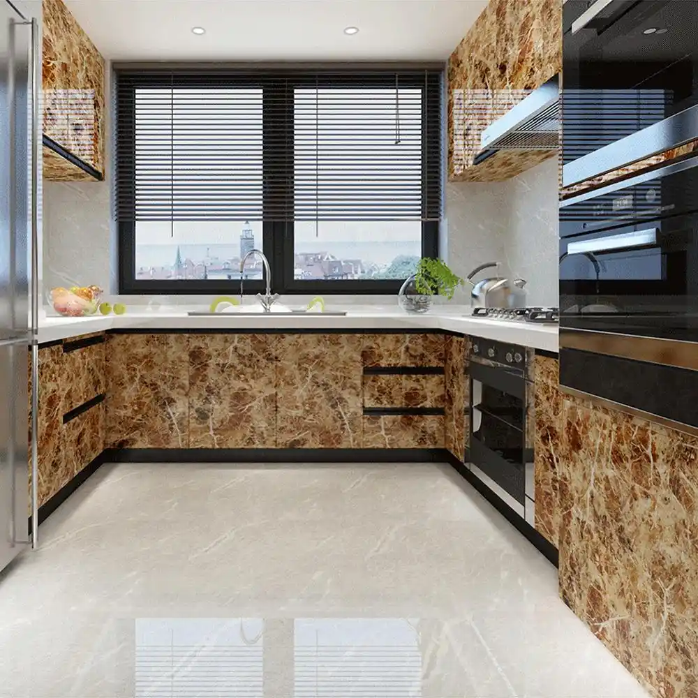 Marble Vinyl Film Self Adhesive Wallpaper For Bathroom Kitchen Cupboard Countertops Contact Paper Waterproof Office Desk Decor Aliexpress