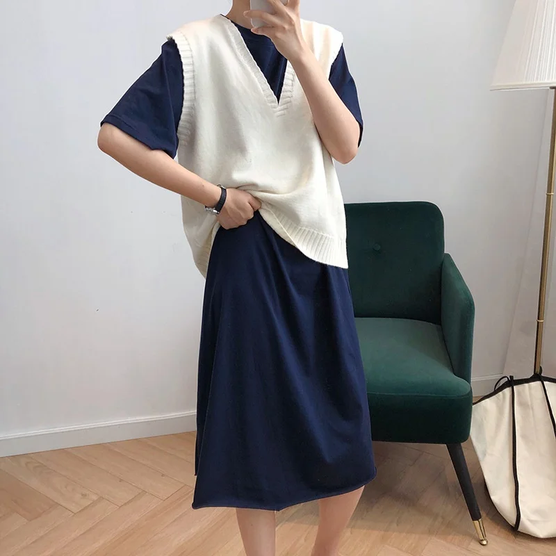New Spring Autumn Sweater Vest Women V-Neck Knitted Vest Female Casual Tank Tops Sleeveless Female Hot Sale AA5225
