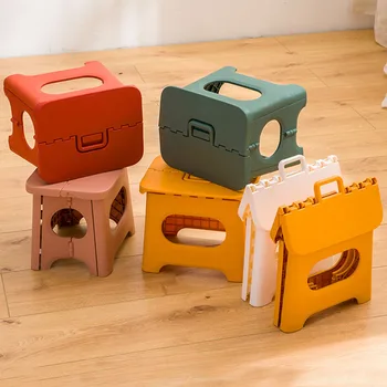 

Non Slip Multifunction Home Save Space Safe Folding Step Stool For Adults Children Handheld PP Travel Portable Durable