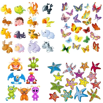 

Fashion child stripes thermo set stickers on clothes application of one heat-sensitive patch iron on transfers for baby clothing