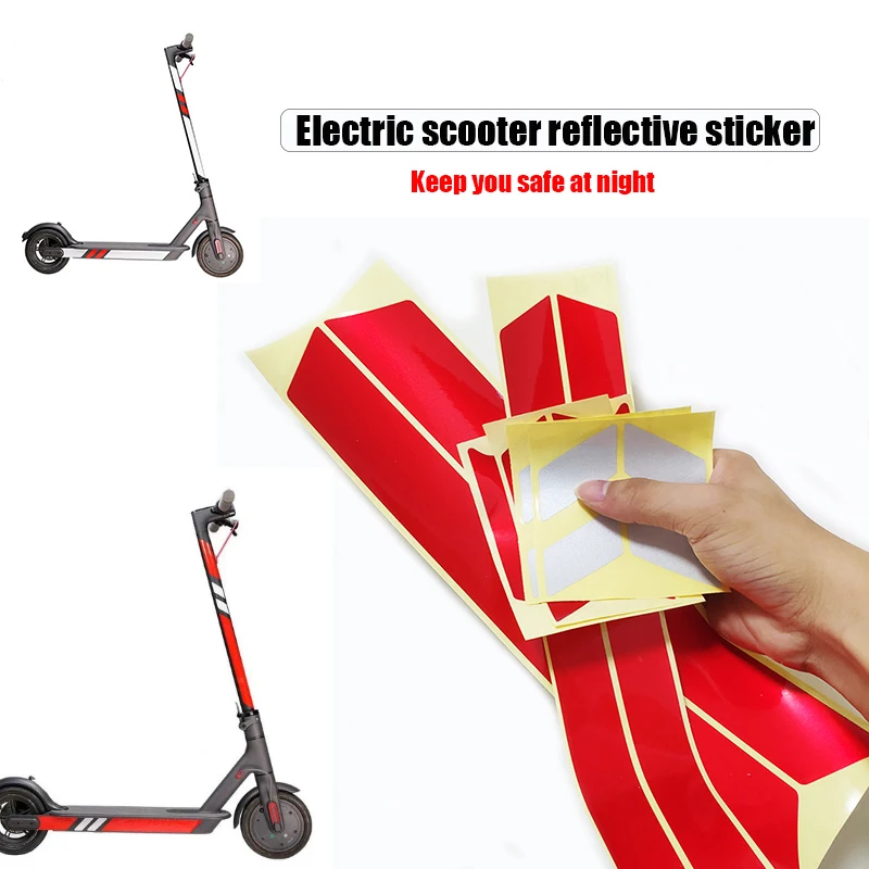 Styling Reflective Stickers Decals Warning 4pcs//set M365 Electric Scooter