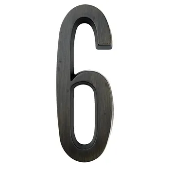 

10cm Self-Adhesive House Number Door Home Address Mailbox Numbers for House Digital Door Outdoor Sticker Sign #6 Aged Bronze