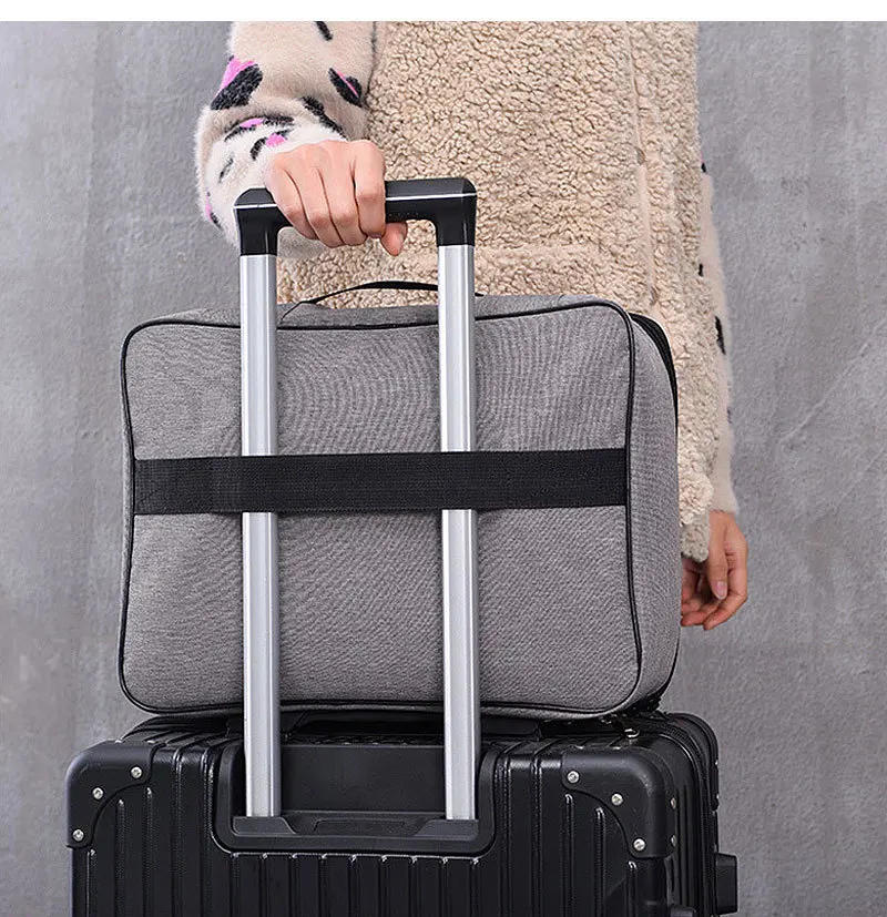 Waterproof Cationic Travel Bag Multi-layer Documents Organizer Handbag Outdoor Portable Large Capacity Zipper Storage Bag