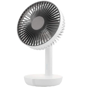 

5 Speeds Battery Operated Usb Desk Fan, Whisper Quiet, W/ Portable Charger Feature, 6 Inch Perfect Small Personal For Outdoor Ac