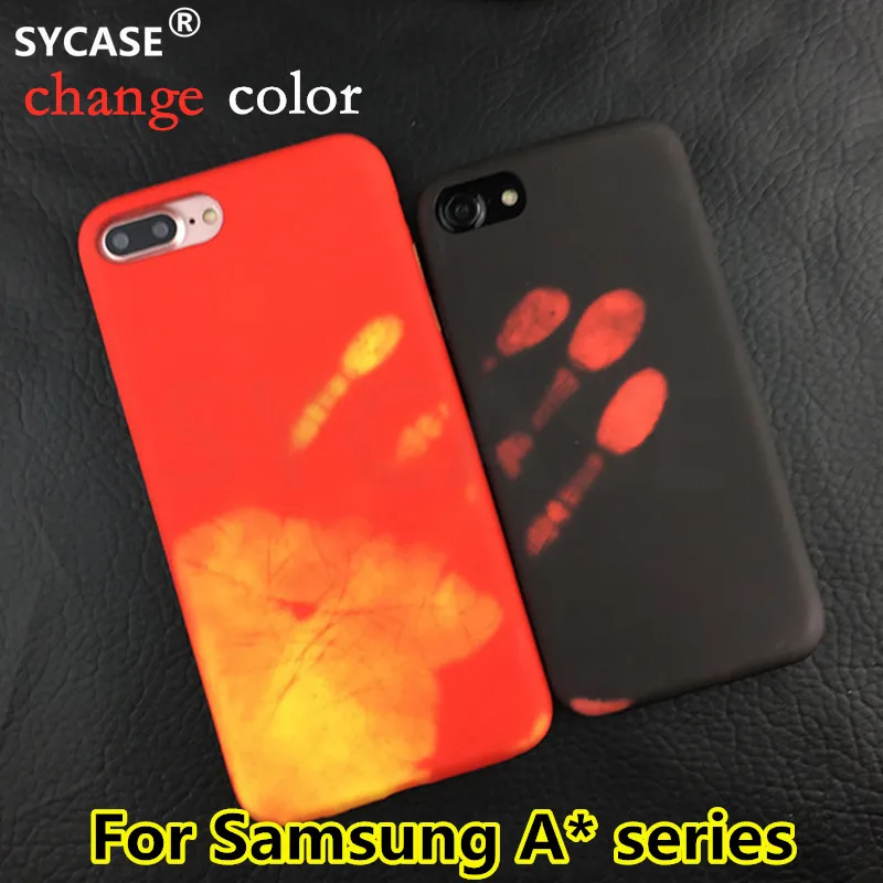 SYCASE термальная индукция изменения Цвет чехол для samsung A10 A20 A30 A40 A50 A70 A80 A90 A3 A5 A7 2017