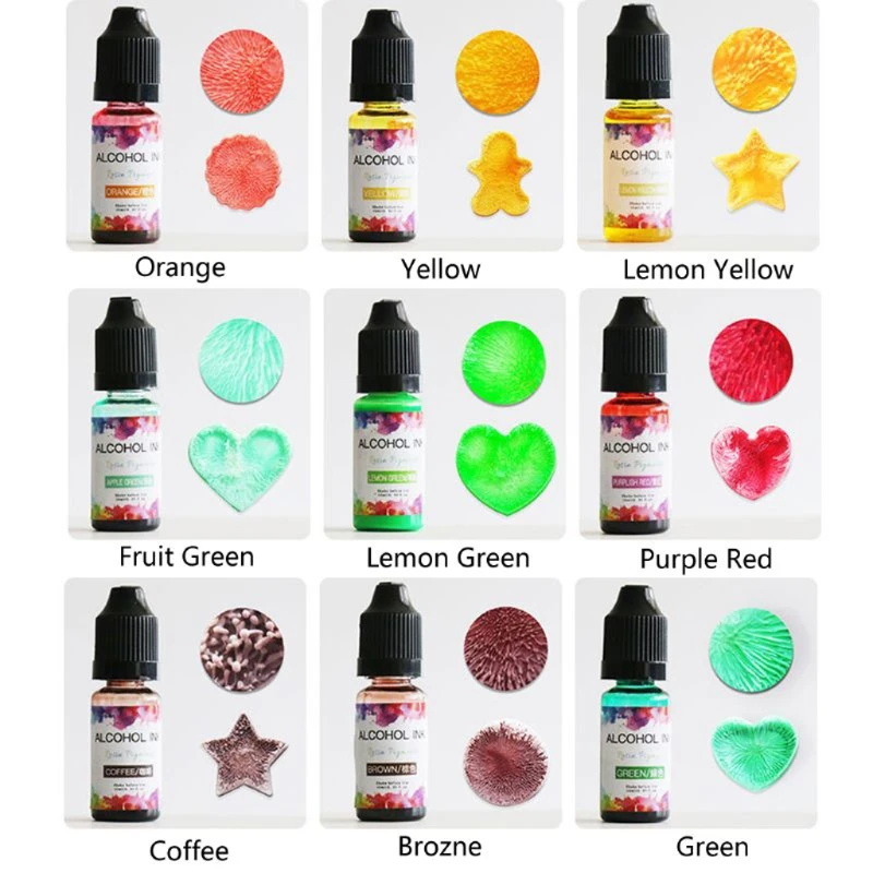 26 Vibrant Color High Concentrated Alcohol-Based Ink Pigment Epoxy Resin Paint Colour Dye Great for Coaster Making 85LB | Украшения и