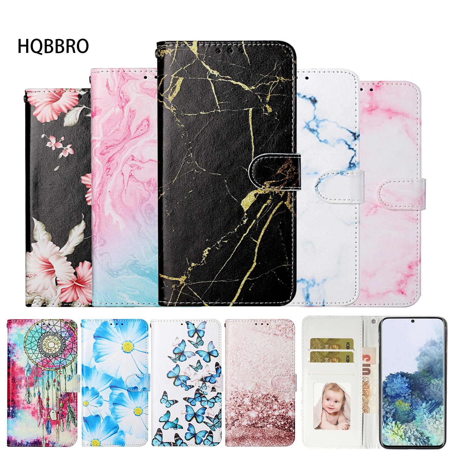 Кожаный флип-чехол для Samsung Galaxy S21 S20 Plus Ultra S20FE S10 S9 S8 Note20 Note10 Pro A82 A72 A52 A12 | Мобильные