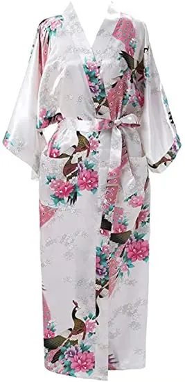Szaty Rayon kobiety bielizna nocna odzież kwiatowa domowa bielizna intymna Casual Kimono szlafrok Lady seksowna sukienka wieczorowa Oversize 3XL