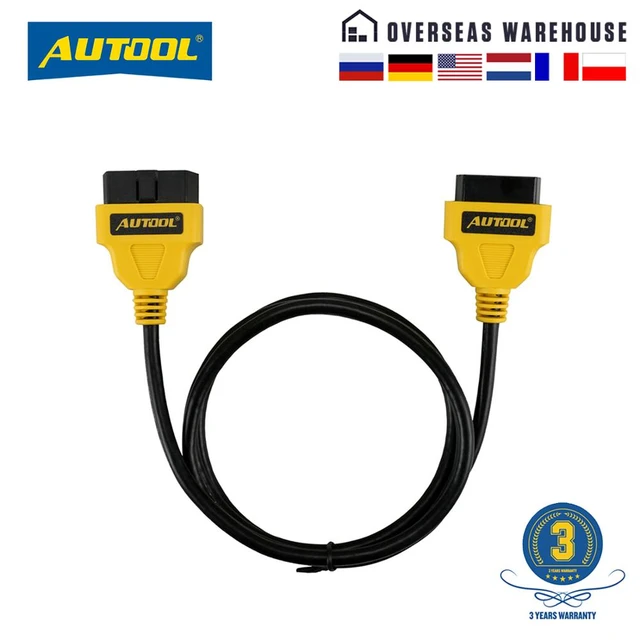 AUTOOL OBD2 16Pin Verlängerung Kabel 1,5 m Auto OBD Verbinden