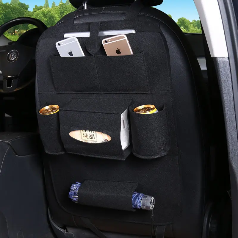 

Car Accessories Car Seat Bag Felt Covers Storage Multi Pocket Organizer Car Universal Seat Back Bag Car Storage Bag