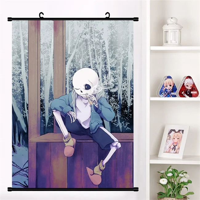Аниме игра Undertale Sans Frisk Flowey Chara настенная прокрутка настенный плакат коллекция домашнего декора арт-подарки - Цвет: M