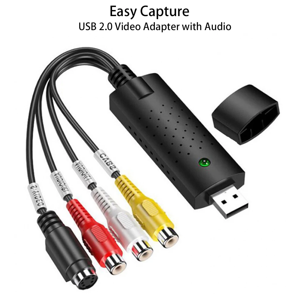 Adaptateur vidéo DVR USB 2.0 avec carte de capture audio, boîtier de