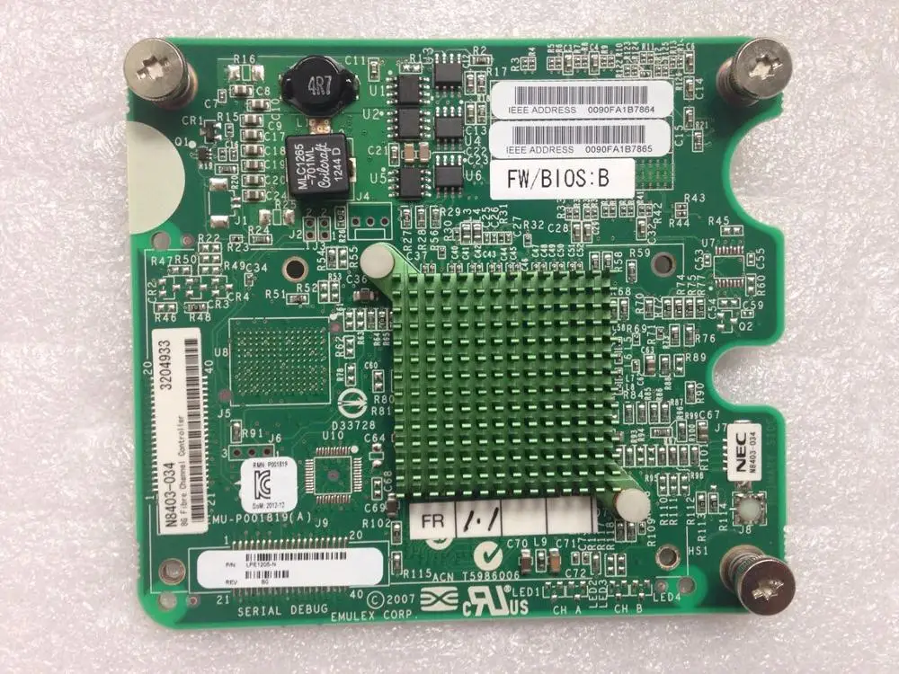 Карта NEC HBA на 8 ГБ с Emulex для автомобилей процессором N8403-034 карта памяти FC |