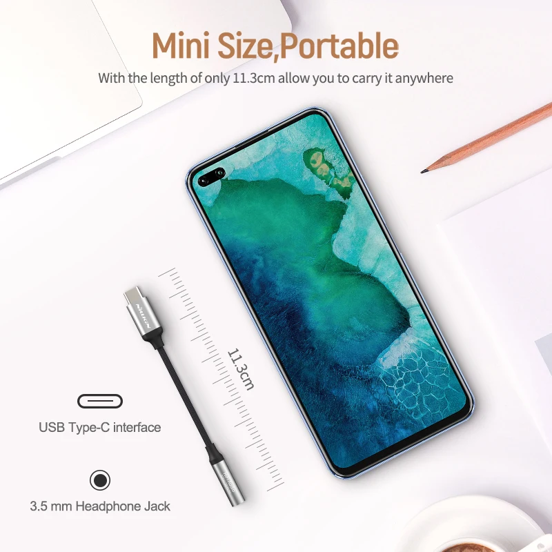 NILLKIN HIFI DAC Earphone Amplifier Type C to 3 5mm audio adapter amplifier lossless 32bit 384K For Samsung For iPhone OnePlus