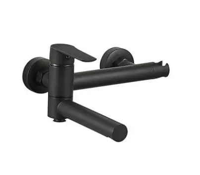 black mixer Смеситель для ванной комнаты, смеситель для душа, смеситель для ванной, смеситель для душа с цветами, смеситель для воды, Черный кран для ванной - Цвет: black mixer
