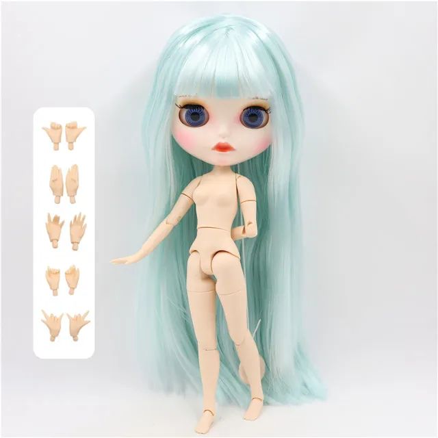 doll with hand A ICY factory шарнирная кукла blyth бледно-голубые волосы шарнирное тело матовое лицо 30 см 1/6 игрушка - Цвет: doll with hand A