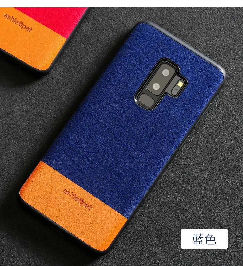 Синий Роскошный противоударный чехол из натуральной кожи для телефона samsung galaxy A50 A70 A40 A20 Note 8 9 10 S8 S9 S10 plus чехол для телефона - Цвет: Синий