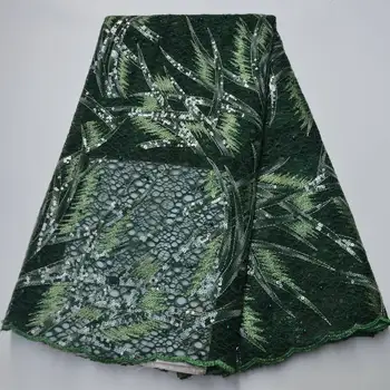 

Embroidery purple sequence African french organza sequins lace fabric for women dress 2020 high quality Nigerian net tulle lace