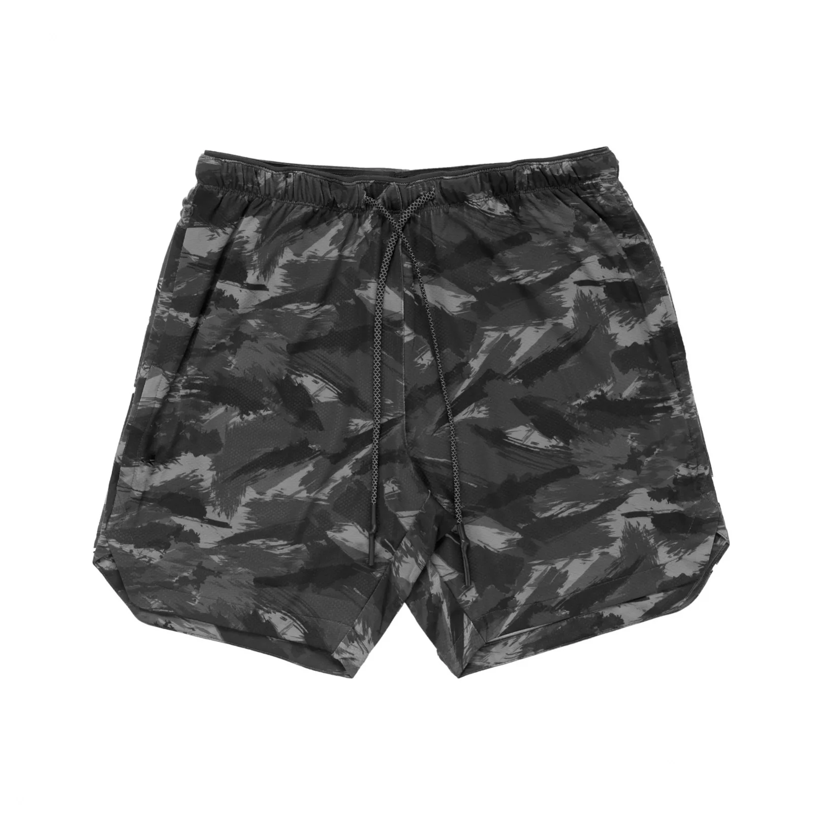 2021 New Men's Run Short Pants Camouflage Print Elastic Waist Sports Comfortable Pants with Drawstring 3 Color hippy pants