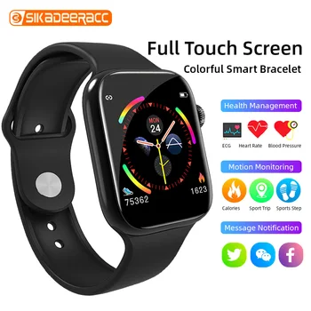 

Sport Smart Watch Music Control Blood Pressure Color Reminder Colorful Weather Fitness Heart Rate Test Full Touch Screen Running
