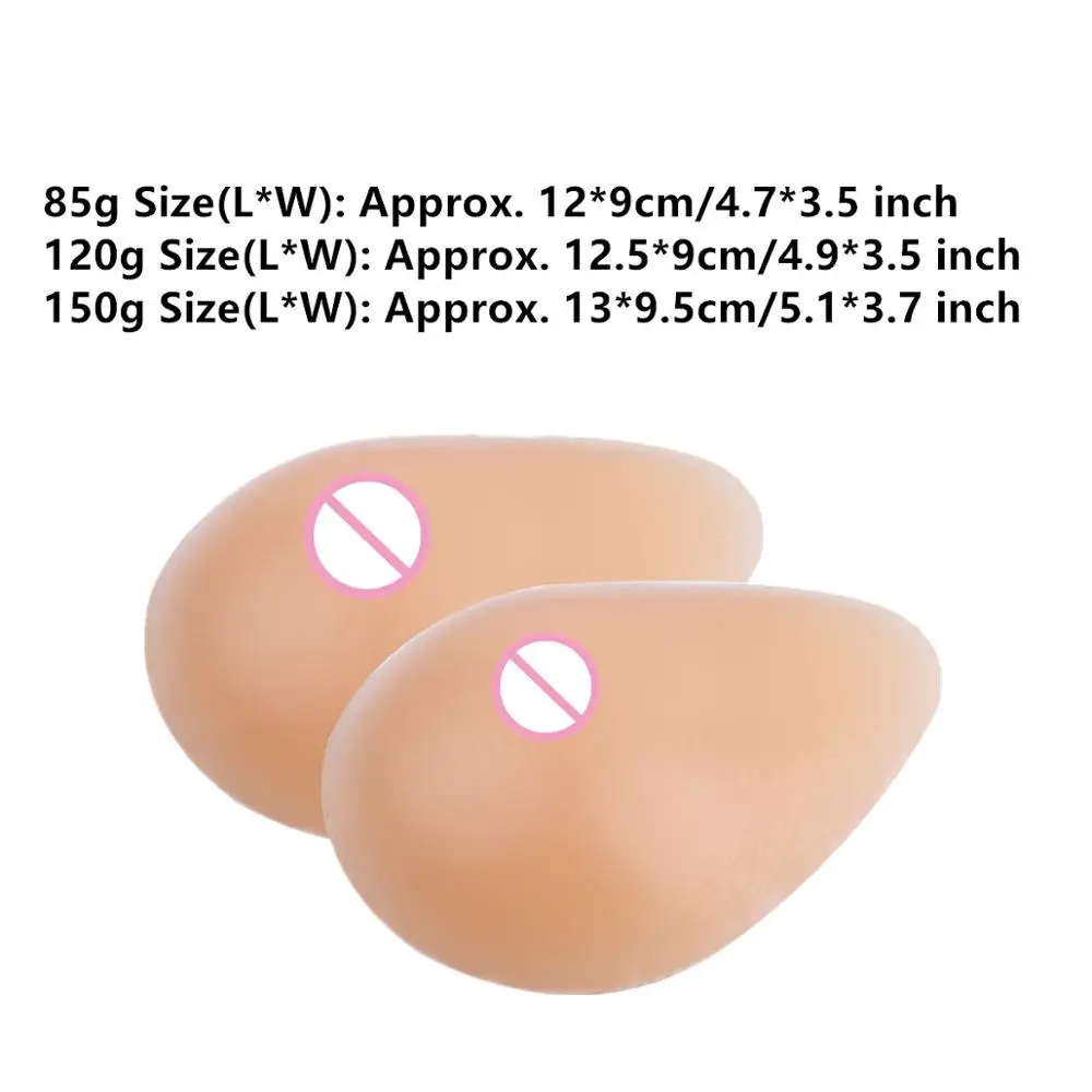 Fake Breast Boobs Nude Soft Silicone Waterdrop Shaped Fake Breast Mastectomy Prosthesis Pad Reusable Adult Toys
