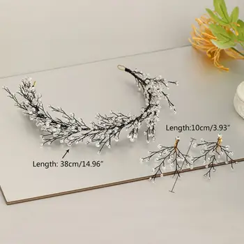 

Bridal Rhinestone Hair Hoop Earring Set Wedding Headwear Women Decorative Jewelr R9JE