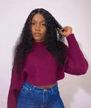 Transparent Lace Wig Human-Hair-Wigs T-Part Deep-Wave-Frontal Curly Wavy Brazilian And