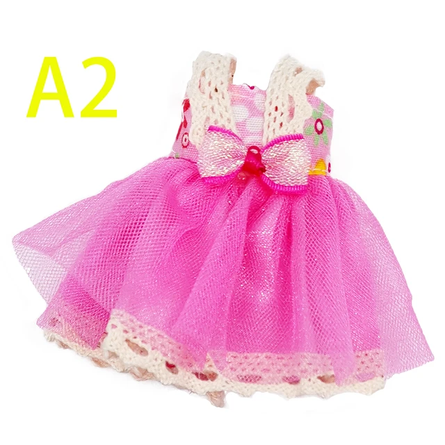 Princess Dress For 1/12 Bjd Dolls Ob11 Clothes Doll Accessories Universal 2021 New Suit Baby Outfits Fit Children Xmas Gifts pink lace