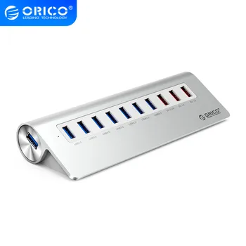 

ORICO Aluminum 7 Port USB3.0 Hub with 3 Charging Port for Smartphones, Tablets, Laptops, Desktops M3H73P-U3-V1