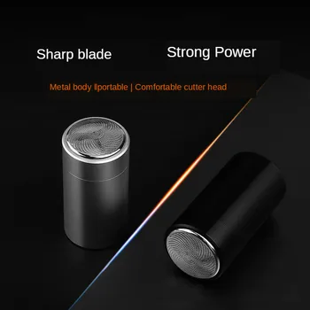 

Mini Electric Razor Shaver Men's Beard Trimmer Rechargeable USB Charging Small Portable Travel Action Three-leaf Beard Knife