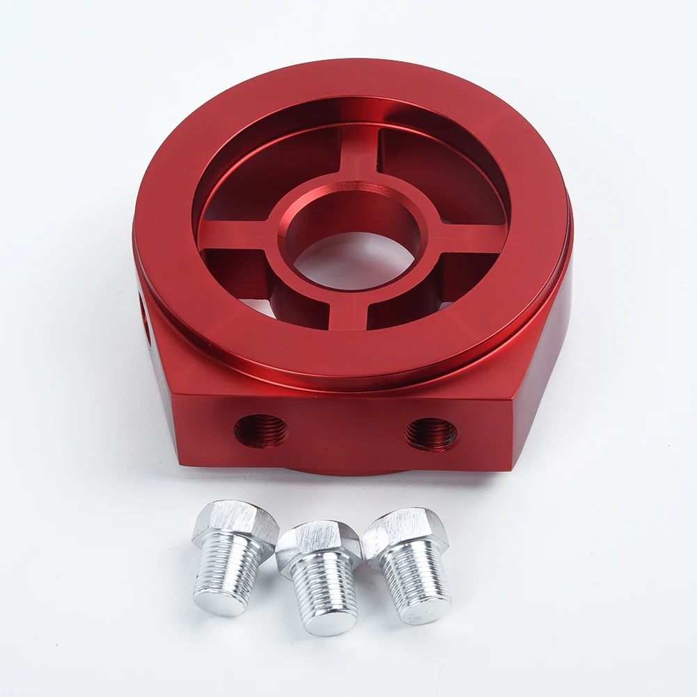 

Oil Pressure Gauge Filter Sandwich Adapter Plate 1/8 Npt Temperature Sensor Between Engine And Oil Filter