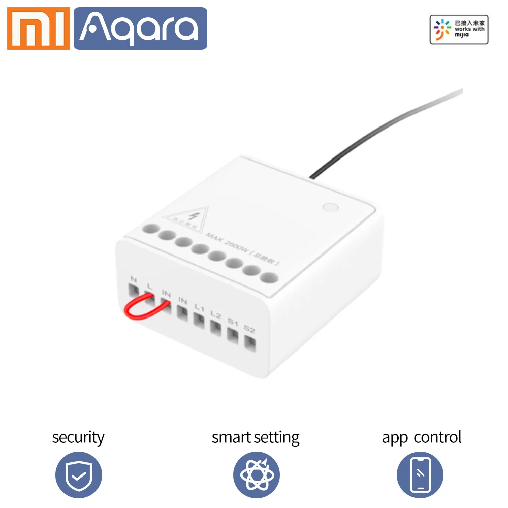 Aqara Relay Two-way control module Wireless Relay Controller 2 channels Work APP Zigbee Controller for xiaomi smart home