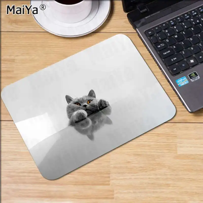 MaiYa красивый аниме Cutefunny cat высокоскоростной коврик для мыши Гладкий коврик для письма настольные компьютеры мат игровой коврик для мыши - Цвет: No Lock Edge18x22cm