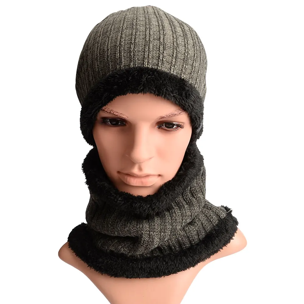 Maylisacc Осень Зима теплые вязаные наборы шарф шапка женская мужская шапка шарф набор Детская шляпа, шарф-воротник