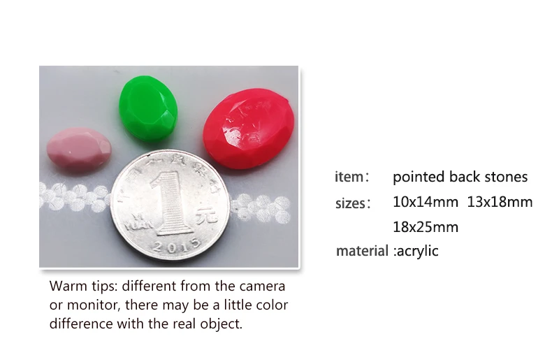 Description Picture 4 of itemAll Size Colors Oval  Acrylic Beads For Garment Craft Charm Beads Loose Bracelet Necklaces Jewelry Making