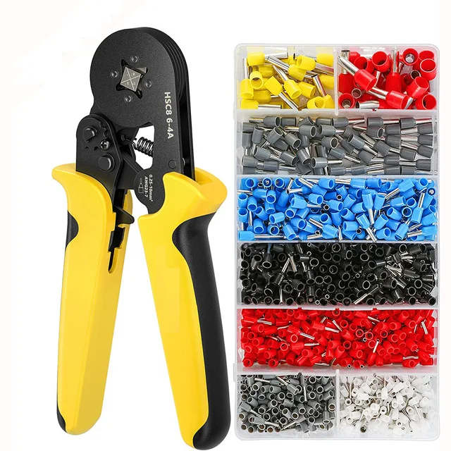 0.25-10mm tubular frieze pliers set of 1640-pces terminal frieze tools mini electric pliers hsc8 joint precision grip Hand Tools.