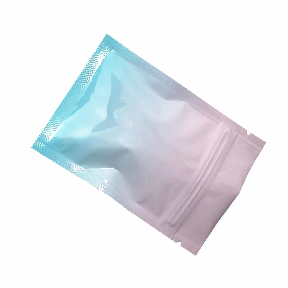 粉蓝渐变铝箔自封袋 C
