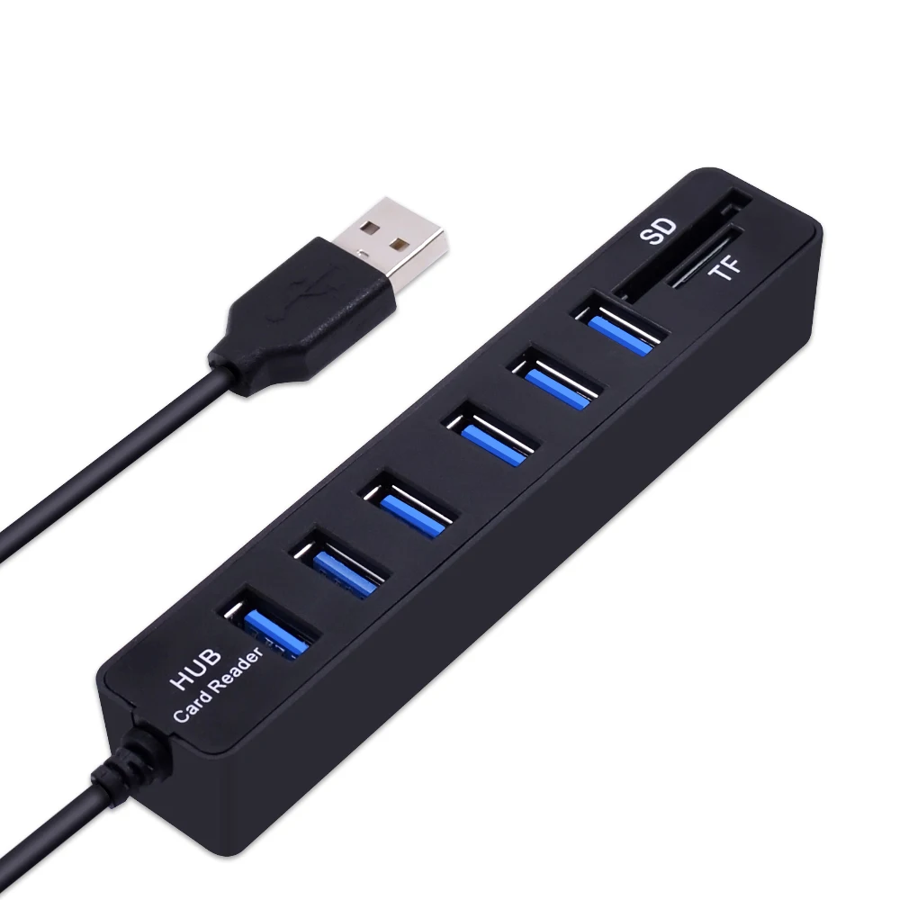 CHIPAL USB Hub Многофункциональный USB 2,0 usb-хаб высокого Скорость 3/6 Порты хаб TF/SD Card Reader все в одном для портативных ПК Аксессуары