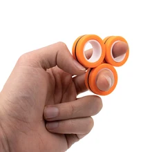 

Magnetic Rings Fidget Toys, Professional Fidget Spinner Stress Relief Rings Props, Colorful fingers magnetic rings