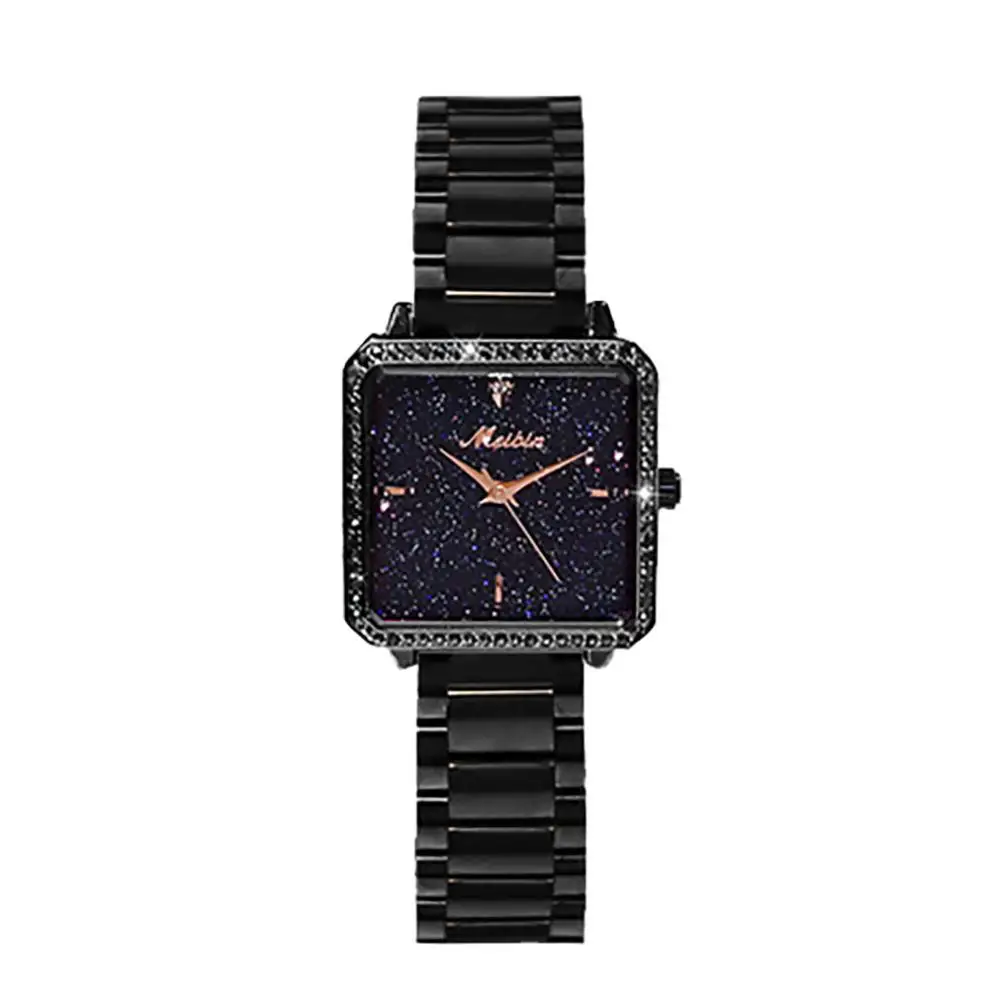 

Diamond Geometric Polygon Dial Starry Stainless Steel Belt Ladies Watch Unique Creative Women Watches Quality Product Watch &50