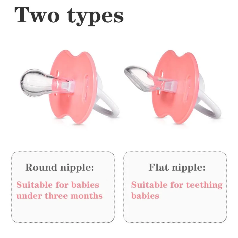 3 In 1 Pacifiers for Babies Set 2 PCS Silicone Nipple + Pacifier Clip Newborn Baby Chew Toy Dustproof Storage Box Baby Goods silicone pacifier pacifier clip pacifier set baby pacifier