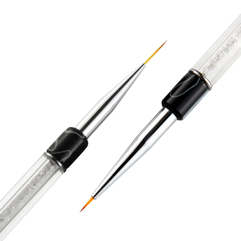 7/14mm Nail Art Brush Crystal Rhinestone Acrylic Brushes UV Gel Polish Painting Drawing Line Pen Liner Tips Tools DIY Manicure