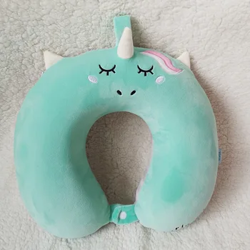 

1PC New U Shaped Travel Pillow Car Air Flight Memory Foam Pillows Neck Support Headrest Cushion Soft Nursing Cushion Green