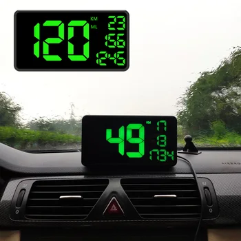 

Black Car Speed Meter Mileage C1090 Accessory Speedometers Display GPS HUD