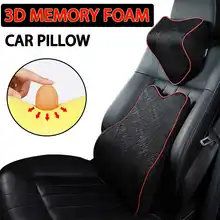 Универсальный чехол для автомобильных сидений 3D Автомобильная подушка из пены с эффектом памяти Автомобильная подушка для шеи Подушка для боли в пояснице ортопедический подголовник поддержка шеи