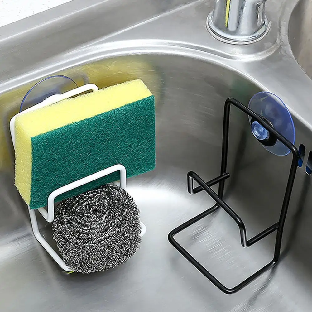 Household Kitchen Double Layer Sink Sponge Holder Kitchen Soap Suction