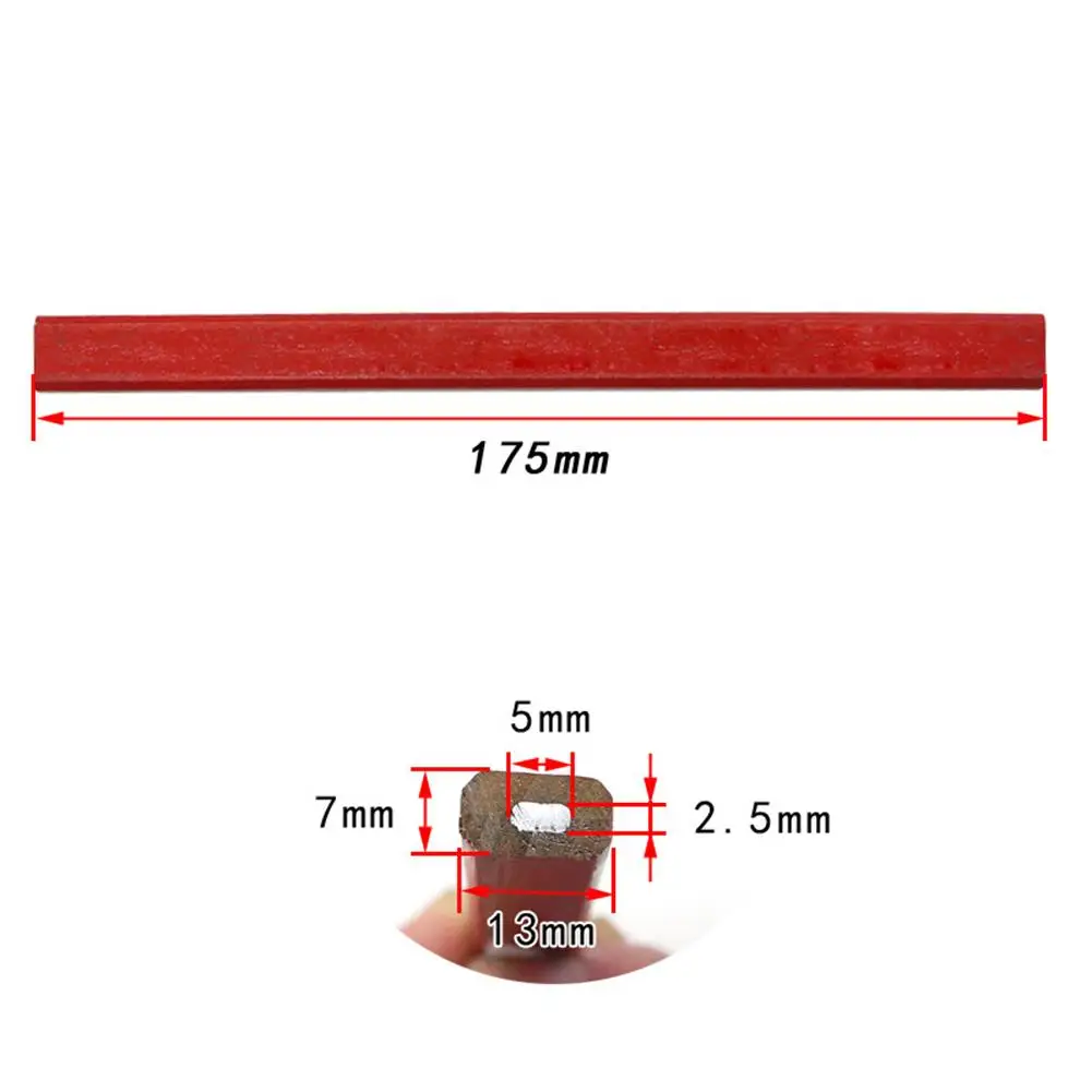 10 шт. деревообрабатывающий карандаш плоский толстый заправки Столярный Специальный карандаш восьмиугольный карандаш деревообрабатывающий карандаш#25