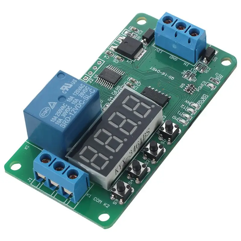

DC 12V Multifunction PLC Self-lock Delay Relay Cycle Timer Module Switch Control