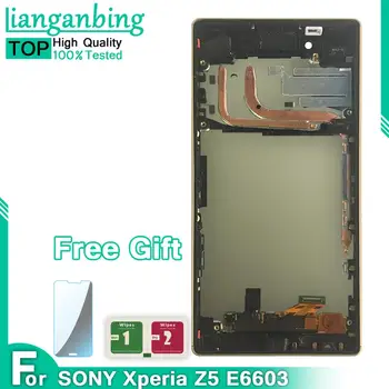 

New 100% LCD Display Touch Screen Digitizer Frame Sensors Assembly Panel Replacement For Sony Xperia Z5 E6603 E6633 E6653 E6683