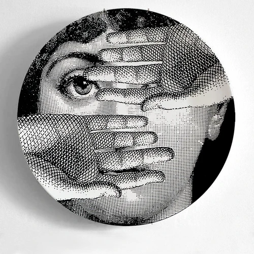 10 дюймов Fornasetti Тарелка настенная художественная тарелка Fornasetti ремесла керамическая домашняя декоративная тарелка rosenthal Piero Fornasetti - Цвет: 7